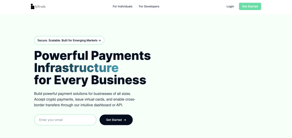 Bitnob website homepage