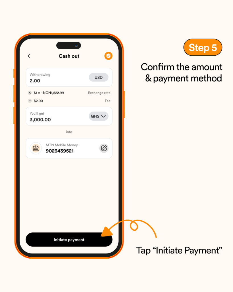 step 5 confirm the amount and payment method